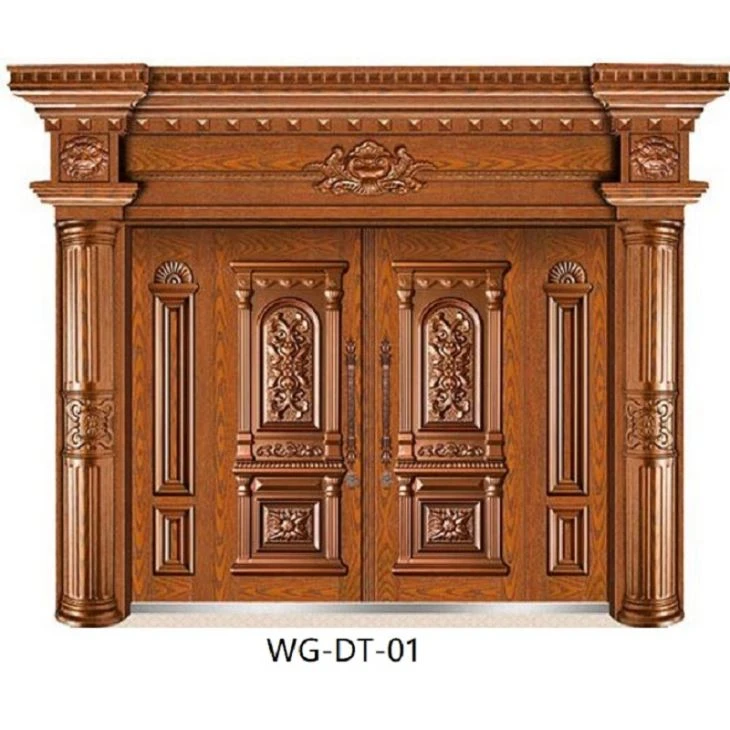 Double Big Size Security Metal Copper Door